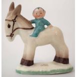 Shelley Mabel Lucie Attwell figure of a Boo- Boo pixie riding a donkey, L.A.26, 6.5cm high