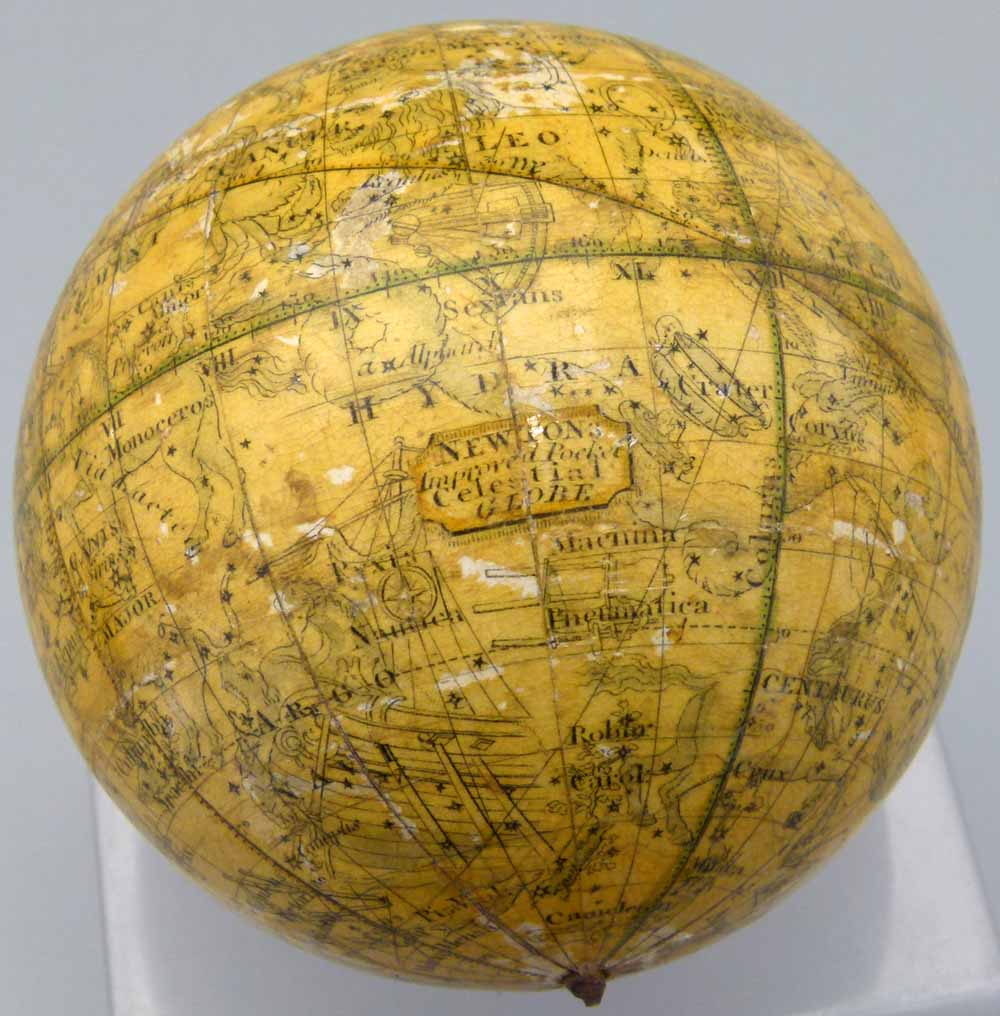 Newton's Improved Pocket Celestial Globe, circa 1850, the wooden segments covered with plaster and - Image 8 of 13