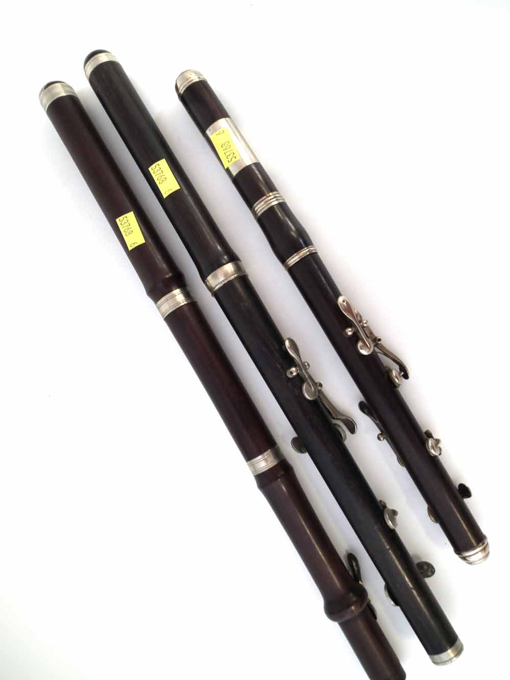 Two rosewood Fifes and a Piccolo, one stamped with a Military arrow, '1955 and Miller Browne London' - Image 6 of 6