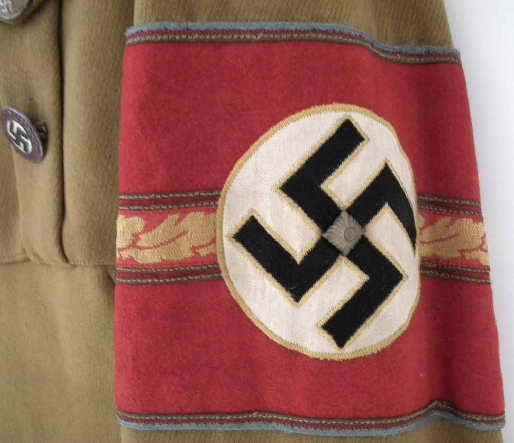 German Third Reich Nazi Party uniform for a Senior Section Leader Ault Leiter, to include a peaked - Image 19 of 29