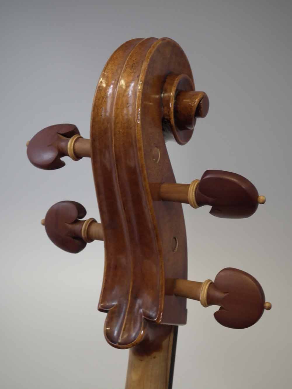 Liu Xi workshops Cello, with two piece lightly flamed back and aged chestnut varnish, with two - Image 4 of 14