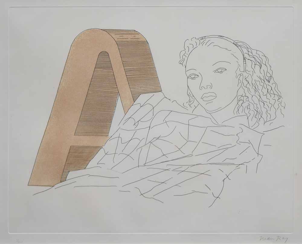 Man Ray (1890-1976),  L'A, signed and numbered 3/100 in pencil in the margin, 1971, etching and