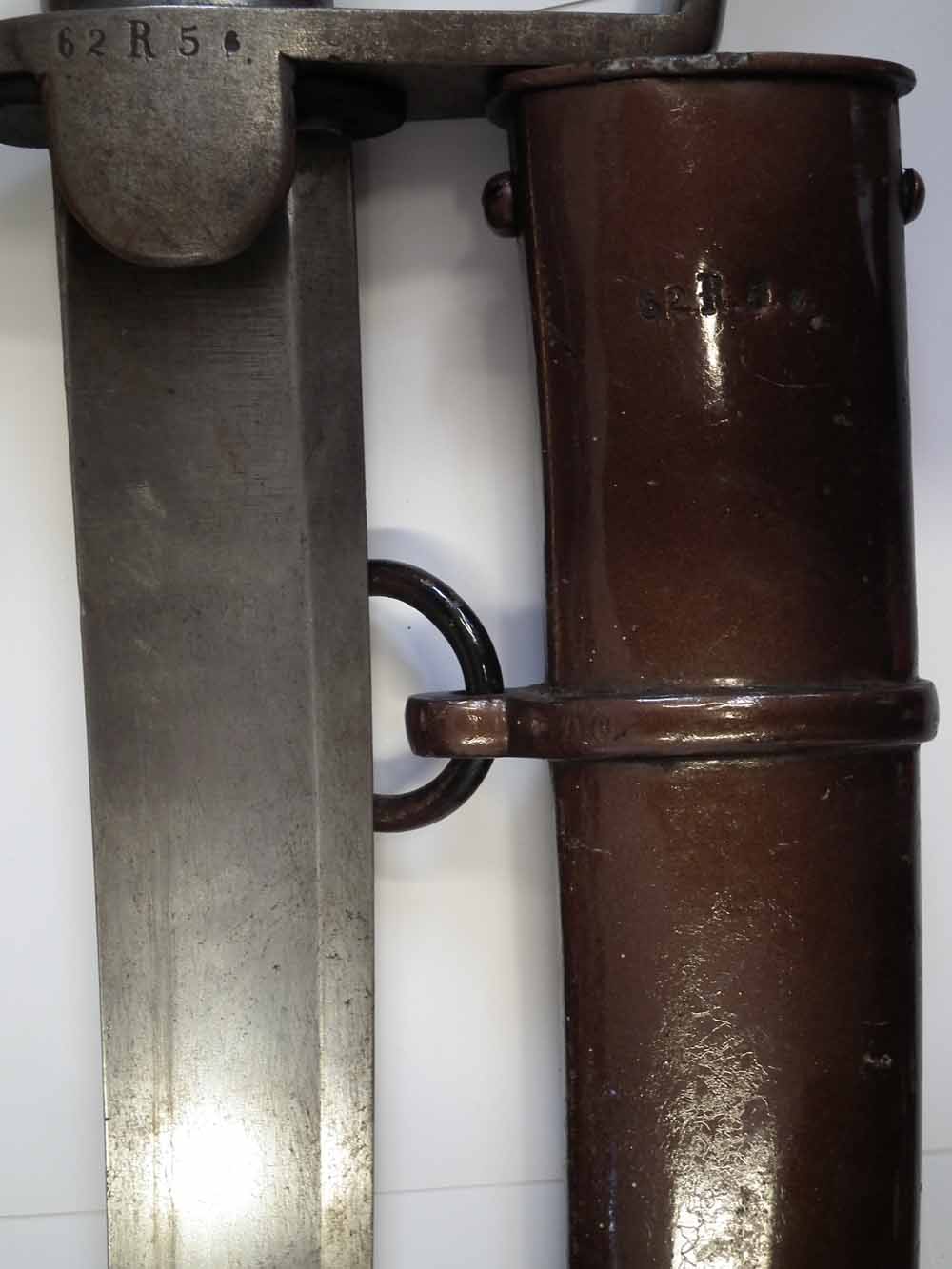 1796 pattern Light Cavalry Sabre, with matching scabbard both stamped '62 R 5 6' the blade - Image 5 of 13