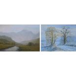 Ronald Horner, 20th century,  "Glen Mists" and "Winter's Blanket", both signed and titled on