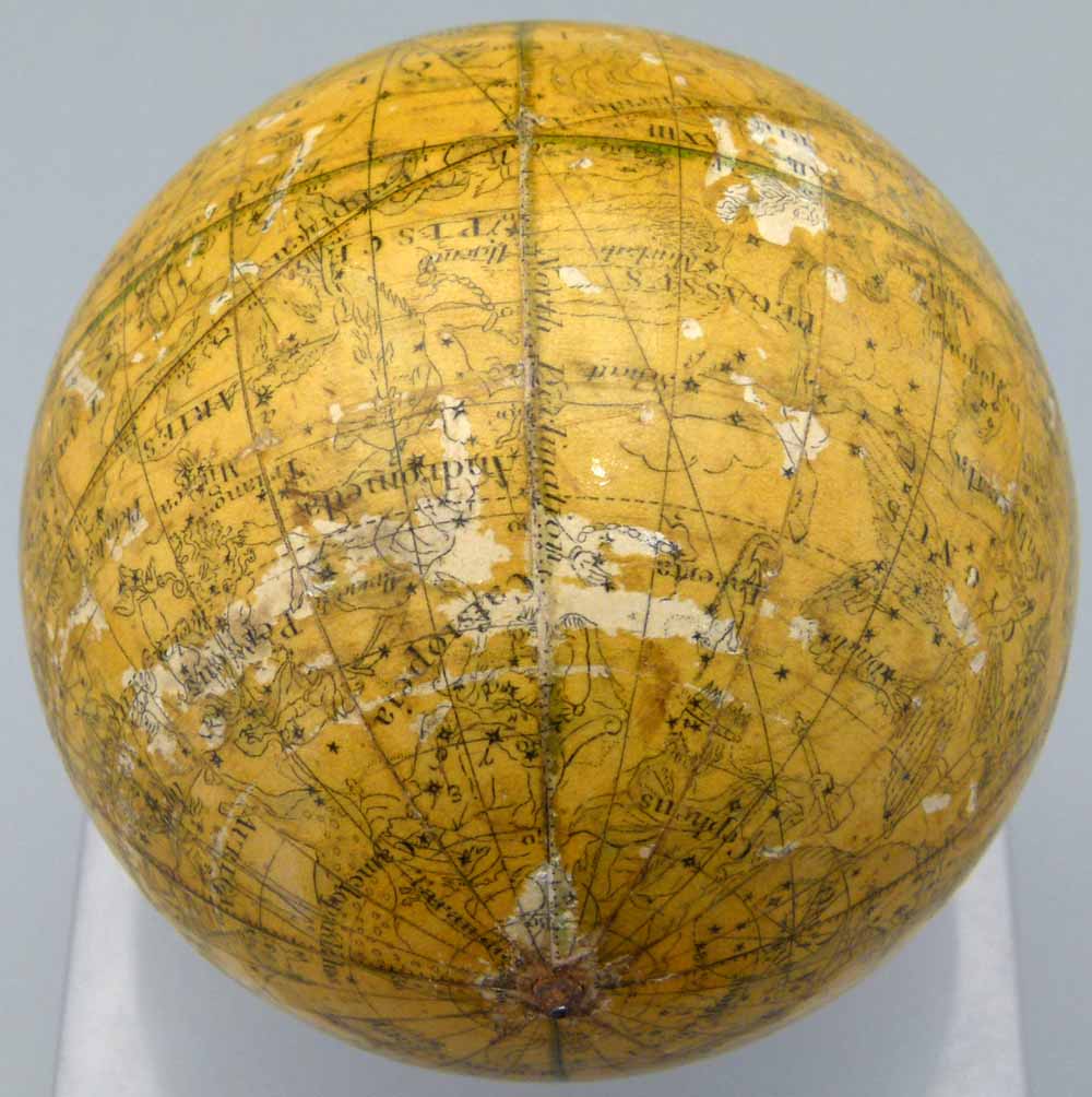 Newton's Improved Pocket Celestial Globe, circa 1850, the wooden segments covered with plaster and - Image 10 of 13