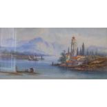 Edwin St. John 1878 - 1961 Italian Lake Scene Watercolour Condition report: see terms and