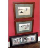 Three framed hunter prints after Lionel Edwards. Condition report: see terms and conditions.