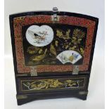 Chinese Black Lacquered Table Top Cabinet Condition report: see terms and conditions.