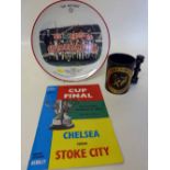 1972 Portmeirion League Cup Mug, Programm & Crown Ducal 1972 Team Plate and quantity of various