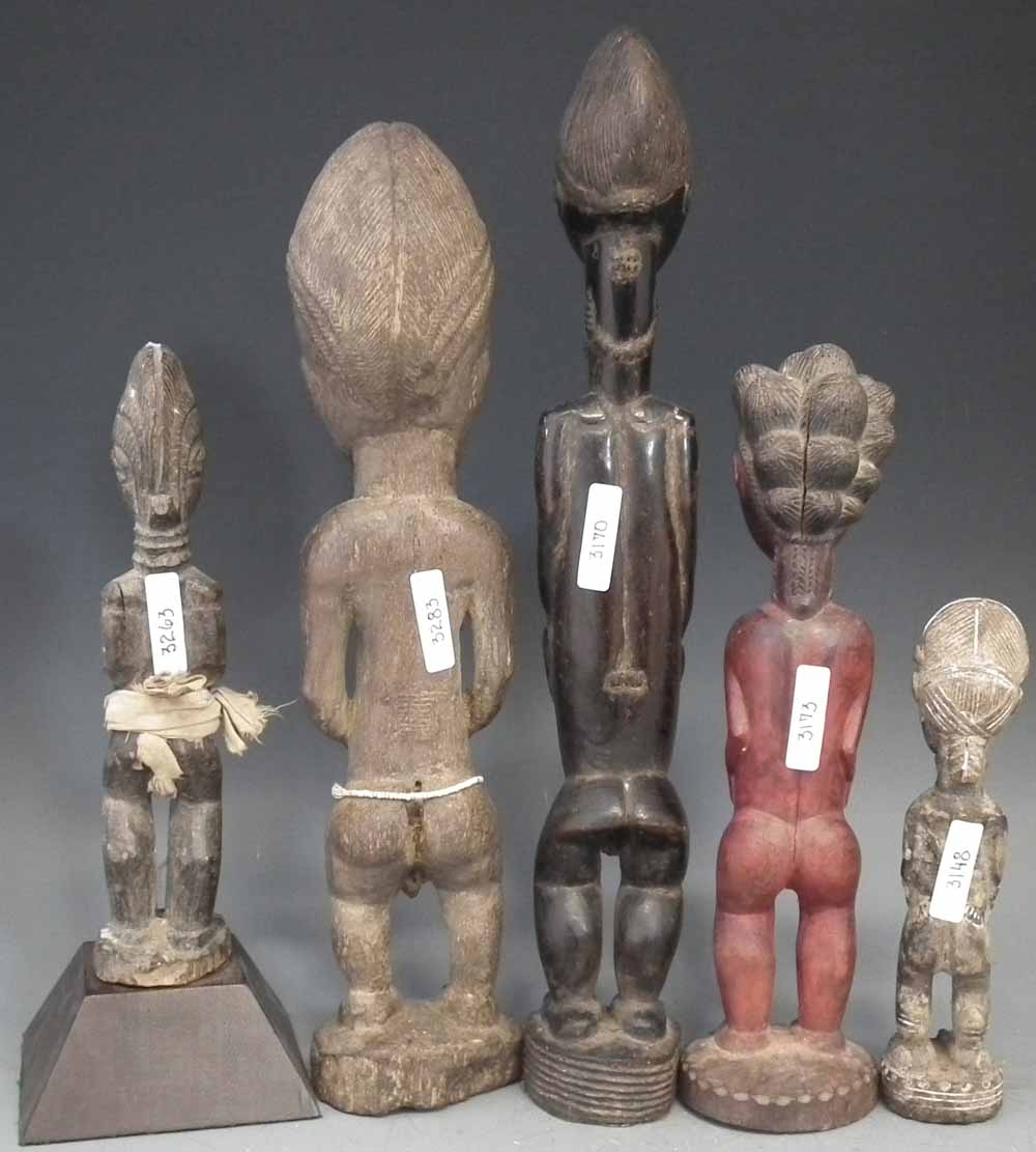 Five Baule Asie Usu and Blolo Bla figures, (5) The tallest figure measures 40cm high     All lots in - Image 6 of 7