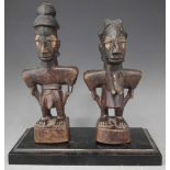 Pair of Yoruba figures, (2) 23cm high     All lots in this Tribal and African Art Sale are sold