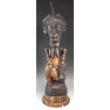 Songye Nkisi Power figure or Fetish, 80cm overall height.     All lots in this Tribal and African