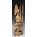 Bamana figural head dress  45cm high     All lots in this Tribal and African Art Sale are sold