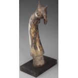 African bronze cockerels head, 27cm high     All lots in this Tribal and African Art Sale are sold