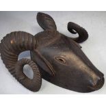 Ivory Coast ram mask Guro /Baule 31cm high     All lots in this Tribal and African Art Sale are sold