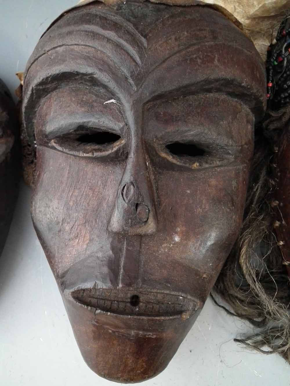 Four African masks including a Pende sickness mask, (4) the largest measures 28cm high       All - Image 5 of 10