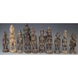 Ten small Senufo figures, (10) the largest measures 23cm high    All lots in this Tribal and African