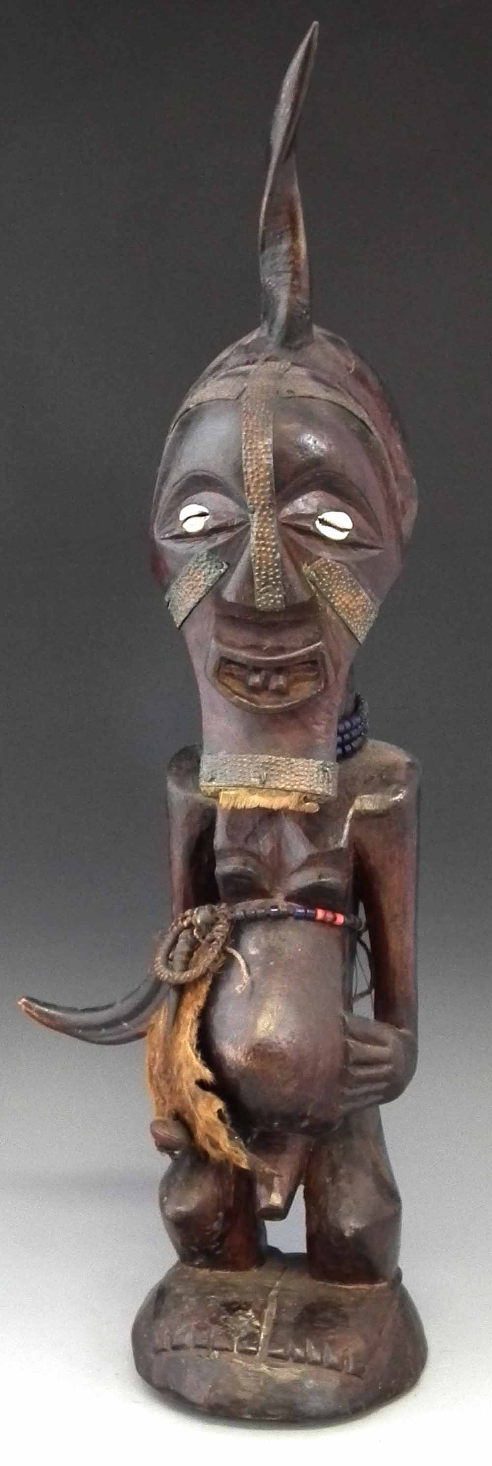 Songye Nkisi Power figure or Fetish,  89cm overall height.     All lots in this Tribal and African