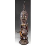 Songye Nkisi Power figure or Fetish,  89cm overall height.     All lots in this Tribal and African