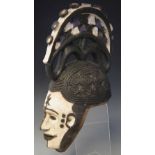 Igbo Ikorodo crested mask, 52cm high     All lots in this Tribal and African Art Sale are sold