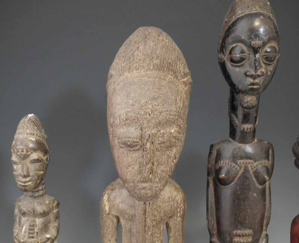 Five Baule Asie Usu and Blolo Bla figures, (5) The tallest figure measures 40cm high     All lots in - Image 2 of 7