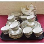 48 pieces of Royal Doulton 'English Renaissance' tea/coffee ware, quantity of 'white nile' plates