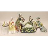 Five Royal Doulton ladies. Condition report: see terms and conditions