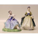 Royal Doulton figure Giselle HN2139 and Elegance HN2264. Condition report: see terms and conditions