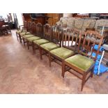 Set of Hepplewhite design dining chairs and two similar chairs. Condition report: see terms and