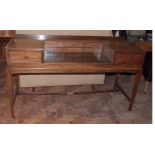 19th century mahogany pianola converted to dressing table. Condition report: see terms and