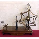 Goodbrand & Co. brass wool winder on mahogany plinths. Condition report: see terms and conditions