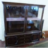 Reproduction display cabinet on cabriole legs. Condition report: see terms and conditions