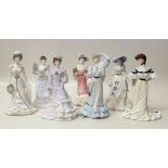 Seven Coalport ladies. Condition report: see terms and conditions