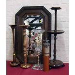 Four ashtray stands and oak wall mirrors. Condition report: see terms and conditions