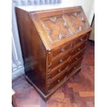 Reproduction oak bureau. Condition report: see terms and conditions