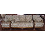 Three piece bergere suite. Condition report: see terms and conditions