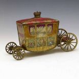 W&R Jacob coronation coach biscuit tin, length 23cm