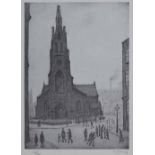 After Laurence Stephen Lowry R.A. (1887-1976),  "St. Simon's Church", signed and numbered 176/300 in