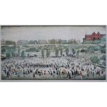 After Laurence Stephen Lowry R.A. (British, 1887-1976),   "Peel Park", signed in pencil in the