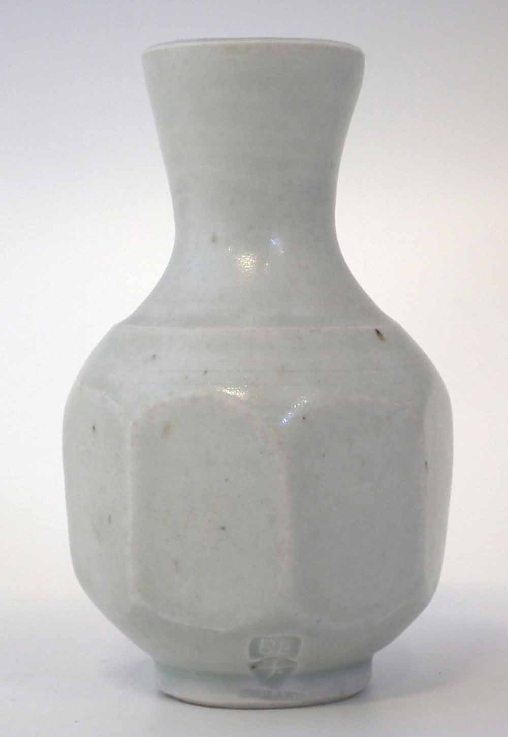 Bernard Leach  (1887-1979) St Ives studio pottery vase, with octagonal facetted body decorated - Image 2 of 4