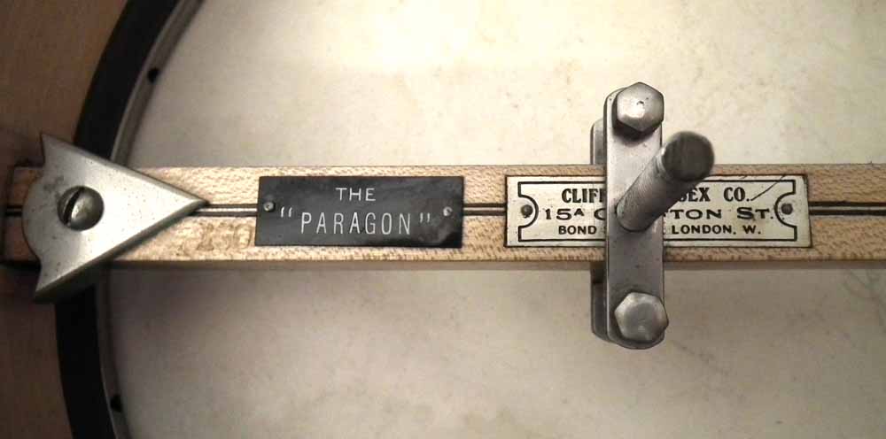 Clifford Essex Paragon four string Tenor Banjo, with engraved pearl headstock and fingerboard - Image 18 of 21