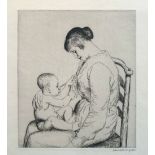 Dame Laura Knight R.A., R.W.S., R.E. (1877-1970),   "Mother and Child", signed and inscribed 'No.