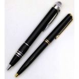 Montblanc Starwalker Platinum Resin ballpoint pen, IS1428214, black resin with plated bands,