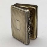 Silver vinaigrette with guilloche decoration, Nathaniel Mills, Birmingham 1831;