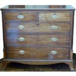 Mahogany chest of two short and three long drawers, 19th century, width 125cm..