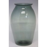 Keith Murray Brierley glass vase, etched mark to base, 29cm high     Condition report: No chips,