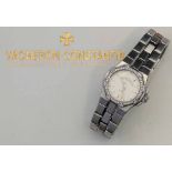 Vacheron & Constantin Overseas stainless steel and diamond lady's wristwatch, model 16550/423A,