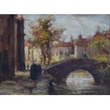 Frank Spenlove-Spenlove (1868-1933),  Quai Vert, Bruges, Belgium, signed, oil on canvas, 24 x 34.