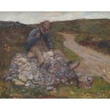 Mark Senior N.P.S (1862-1927),  The Stone Breaker, signed, titled on verso, oil on canvas, 50 x