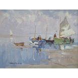 Donald McIntyre R.I. R.Cam.A. S.M.A. (1923-2009),    Waiting for the Tide, signed, titled on